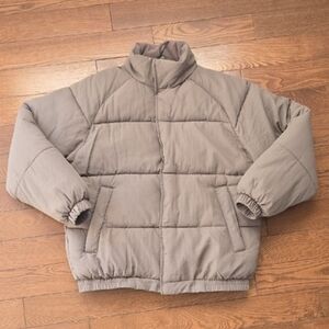 Zara Kids Puffer Jacket With Corduroy Collar Size 13-14 NEW WITHOUT TAGS